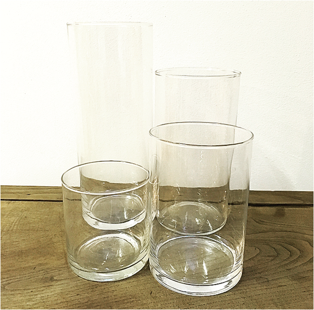 Lot de 4 Vases Cylindriques