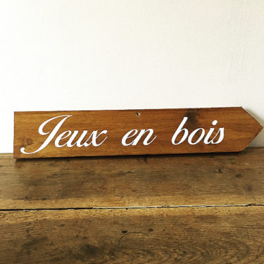 Panneau "Jeux en bois" droite