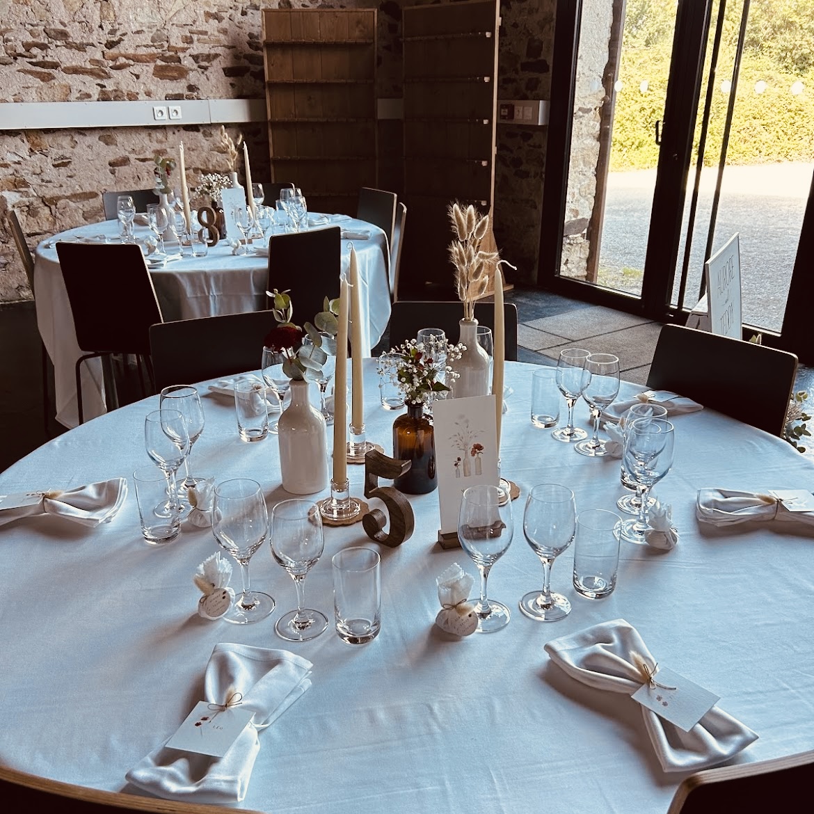 Numéro en Bois Bougeoir Verre Bloc Bois Menu Foncé Vase Grès Clair PM Soliflore Fumé Ambré Vase Grès Clair GM