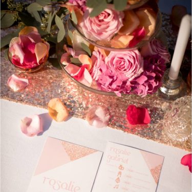 Chemin de Table Rose Gold Pailleté