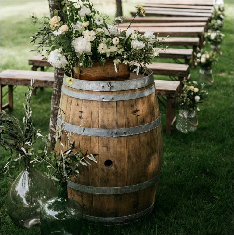 Tonneau Vintage en bois pour bar ou ilot