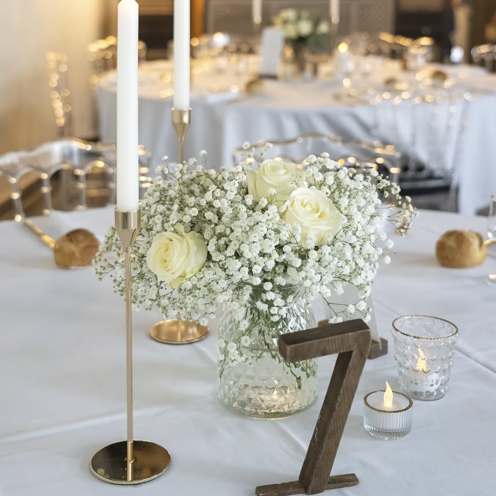 Numéro en Bois Chandelier Doré Candélabre