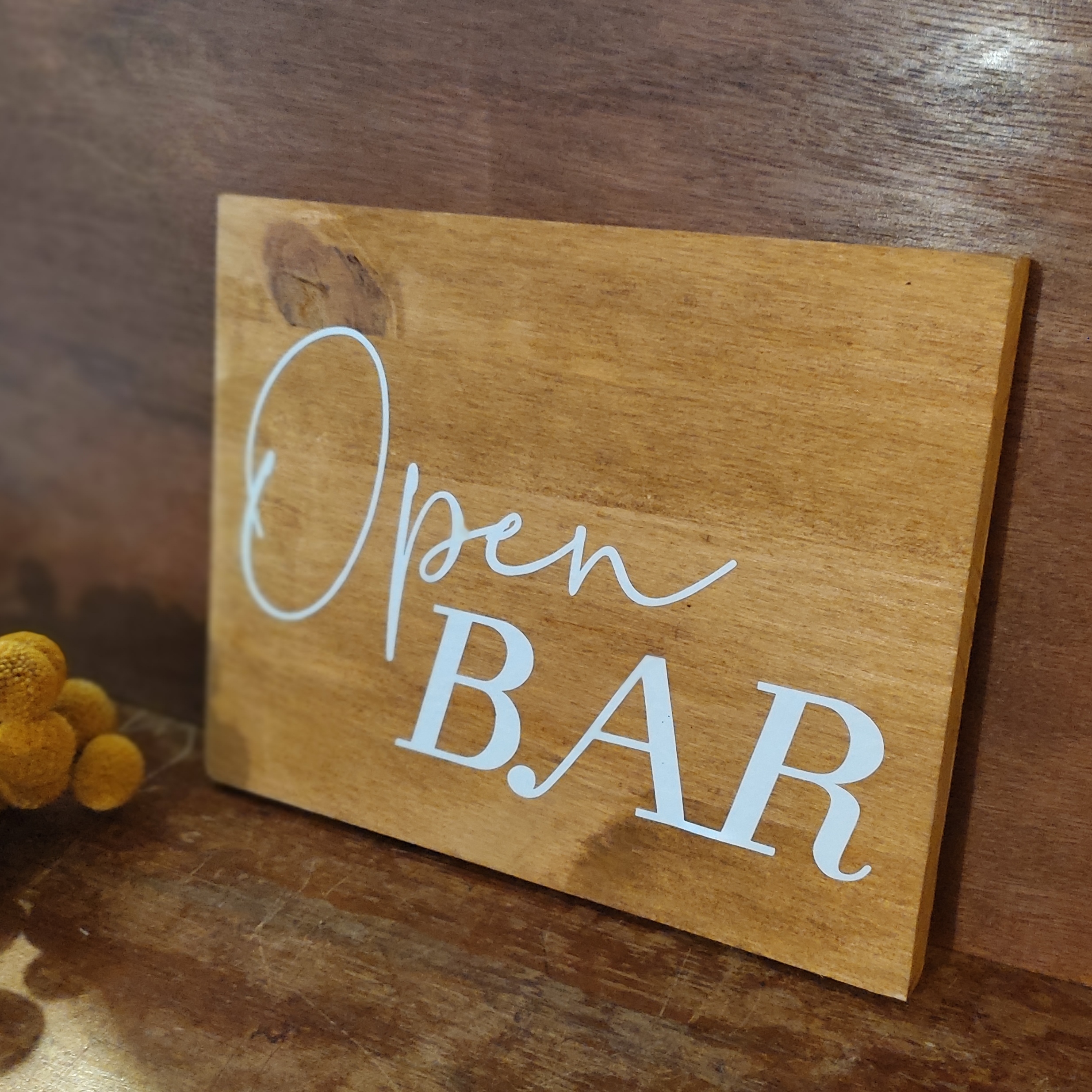 Panneau Open Bar