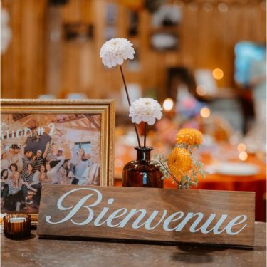 Panneau "Bienvenue" Photophore Fumé Gaufré PM