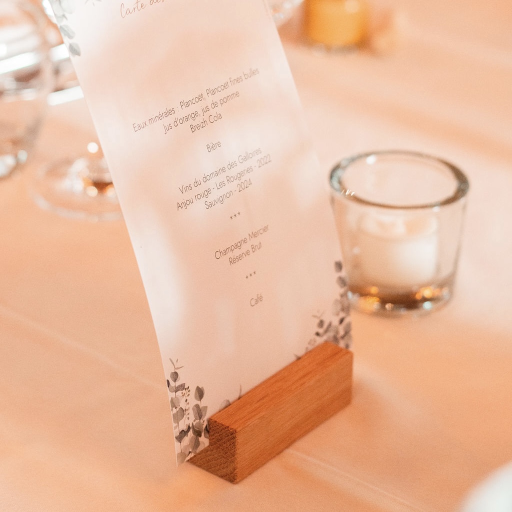 Bloc Bois Menu Foncé