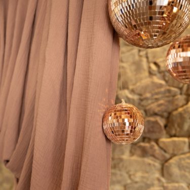 Boule à Facettes MM Boule a Facettes GM Boule a Facettes MM Boule a Facettes PMDrapé Châtaigne Moka pour Arche