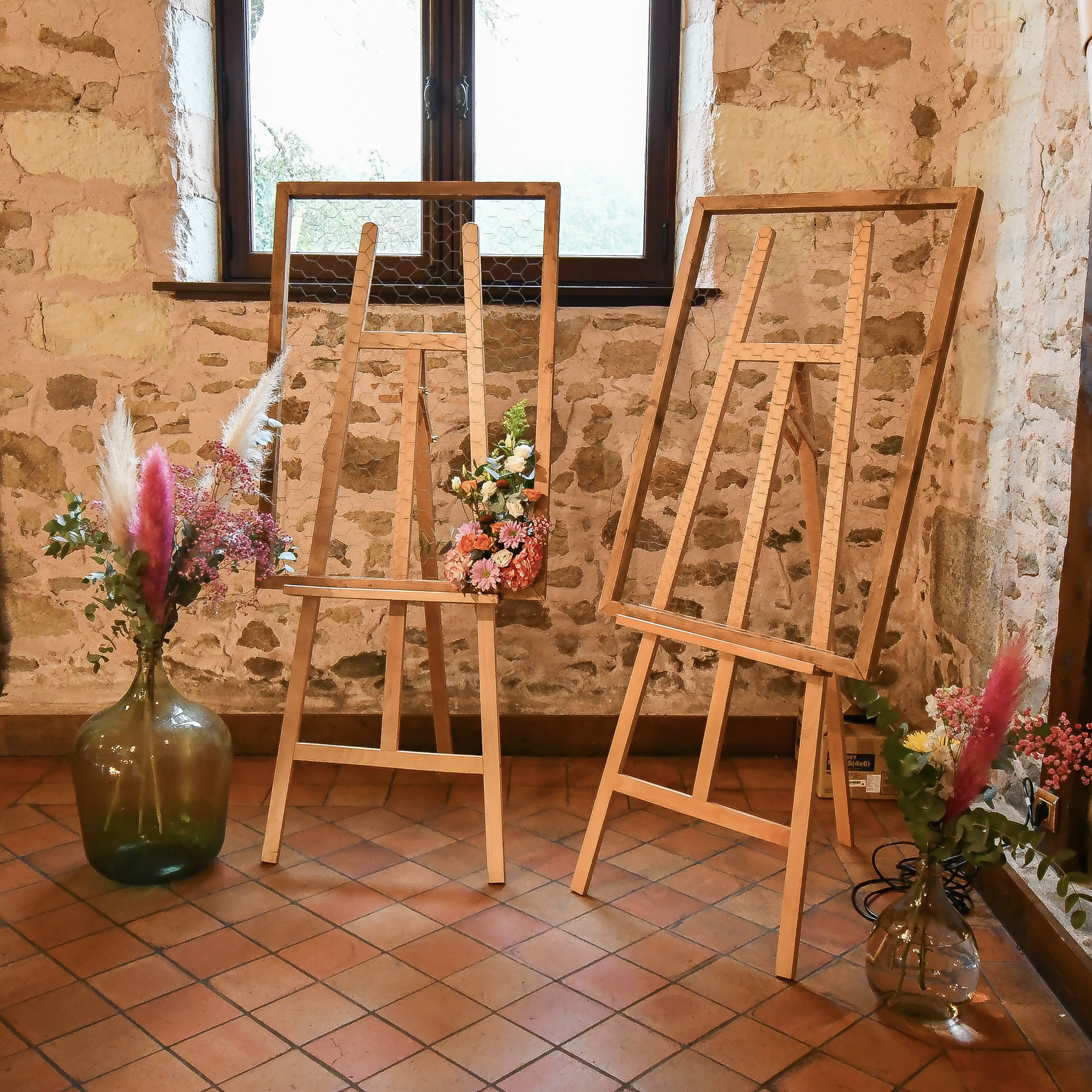 Plan de Table Grillage Chevalet Ensemble Plan de Table Grillage